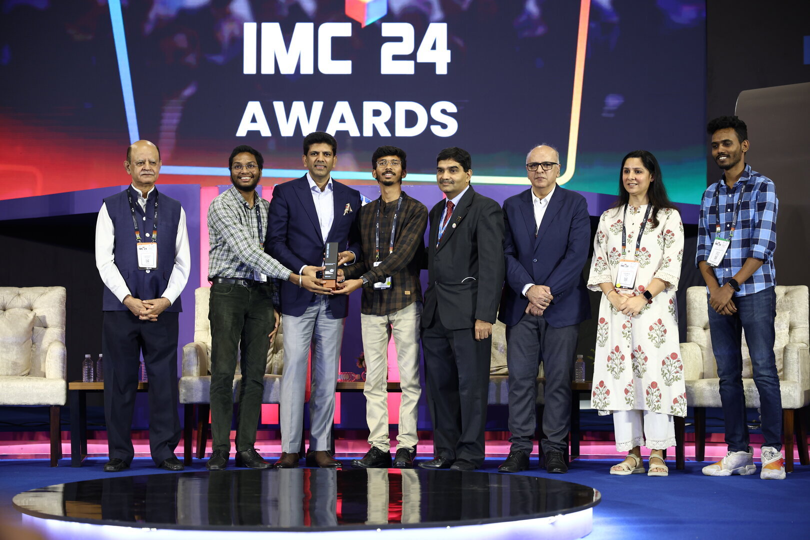 Best Education Institute Exhibit of the Year award IMC 2024 by Chandra Sekhar Pemmasani